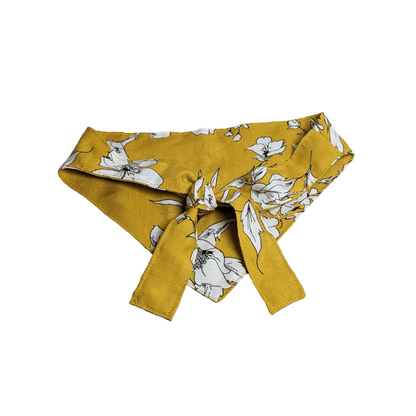 Yellow Flowers Bandana - Elevate your pet's style with this bright and fashionable accessory.